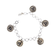 FS Five-Element Bracelet - 2-sided Charm Bracelet with Lobster Clasp