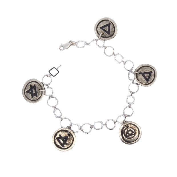 FS Five-Element Bracelet - 2-sided Charm Bracelet with Lobster Clasp