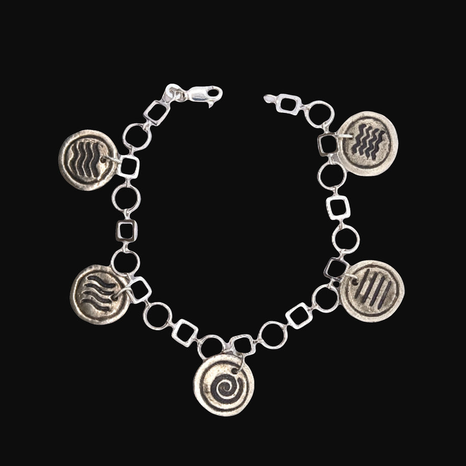FS Five-Element Bracelet - 2-sided Charm Bracelet with Lobster Clasp