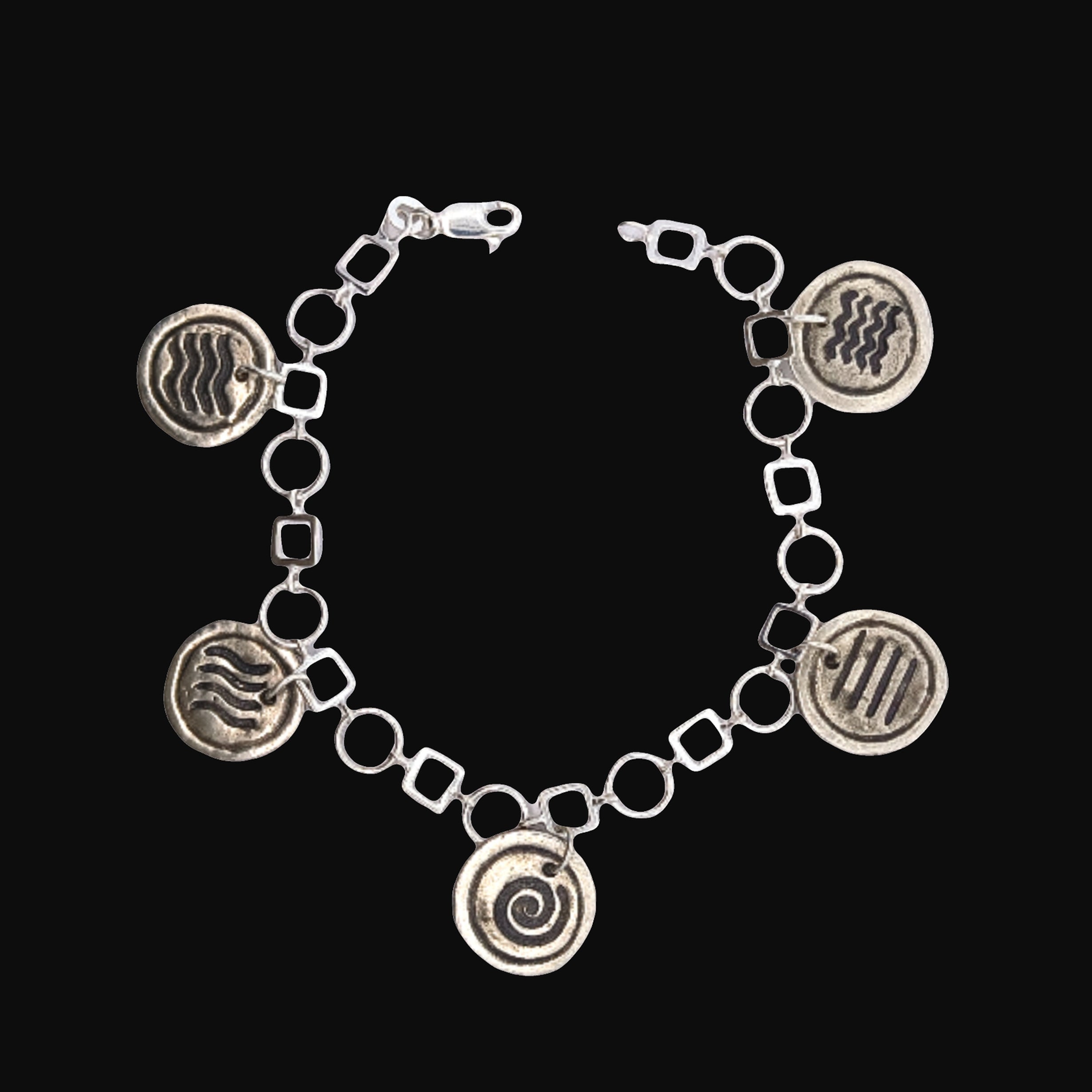 FS Five-Element Bracelet - 2-sided Charm Bracelet with Lobster Clasp