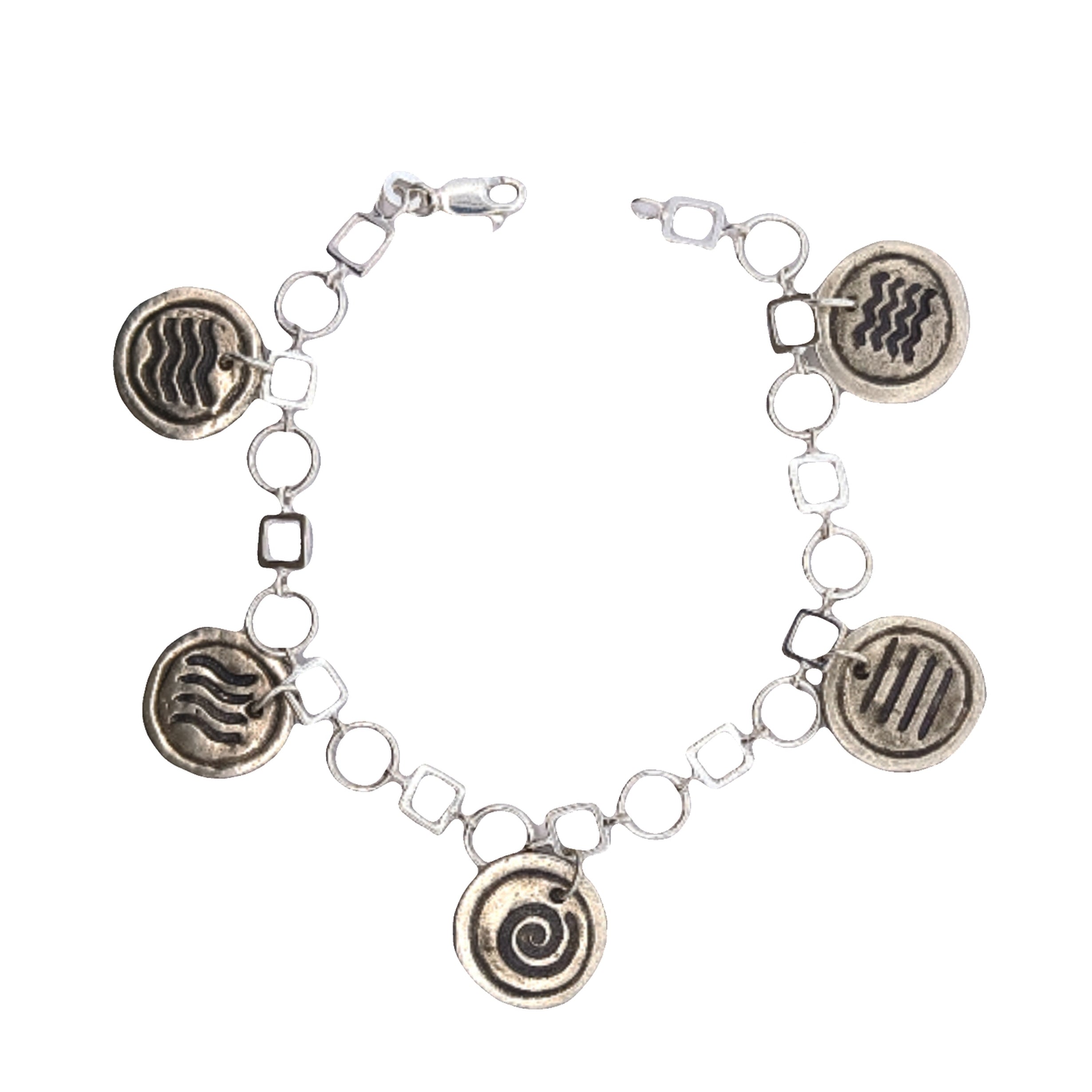 FS Five-Element Bracelet - 2-sided Charm Bracelet with Lobster Clasp