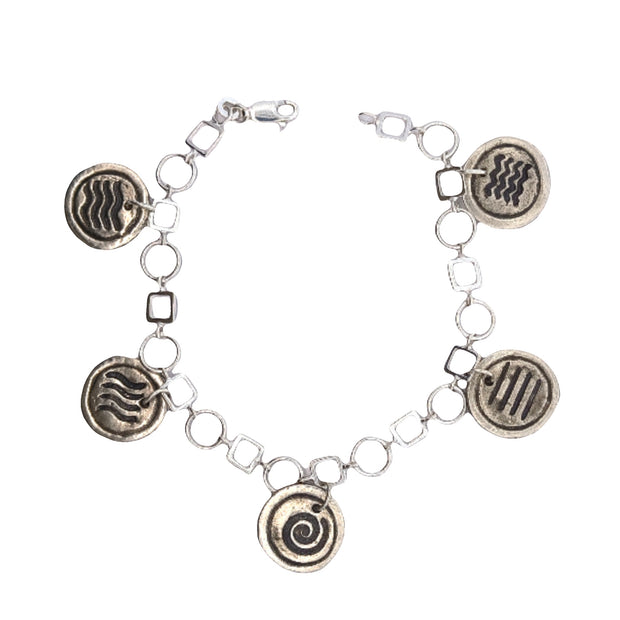 FS Five-Element Bracelet - 2-sided Charm Bracelet with Lobster Clasp