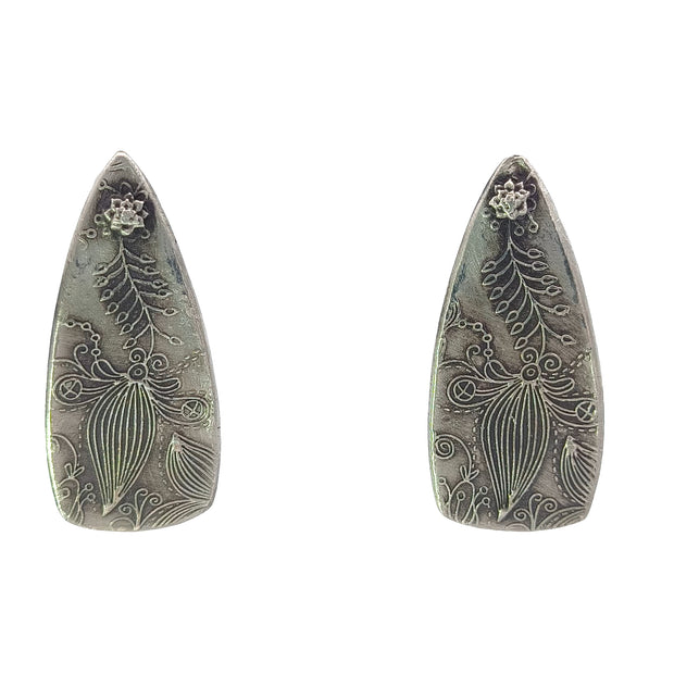 FS Dangling Flower Bud Post Earrings