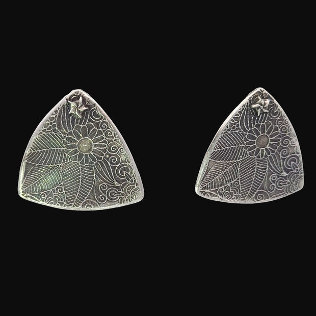 FS Lush Floral Triangle Post Earrings