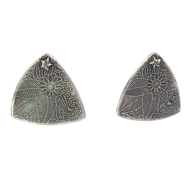 FS Lush Floral Triangle Post Earrings