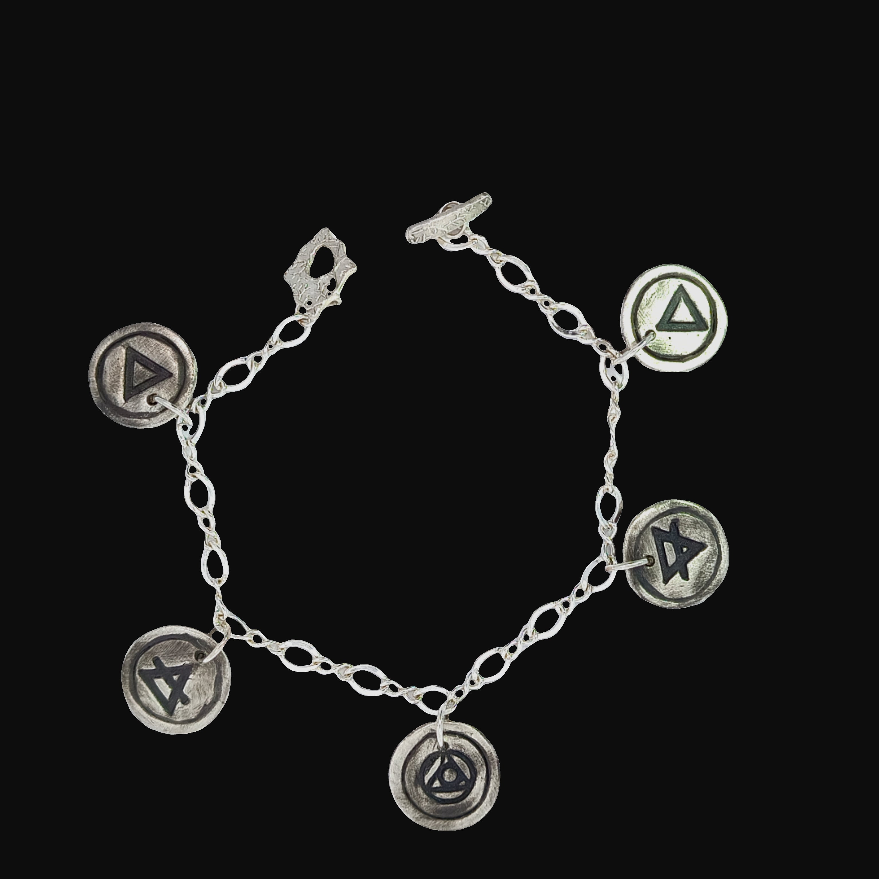 FS Five-Element Bracelet - 2-sided Charm Bracelet with Gaia Toggle Clasp