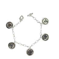 FS Five-Element Bracelet - 2-sided Charm Bracelet with Gaia Toggle Clasp