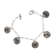 FS Five-Element Bracelet - 2-sided Charm Bracelet with Gaia Toggle Clasp