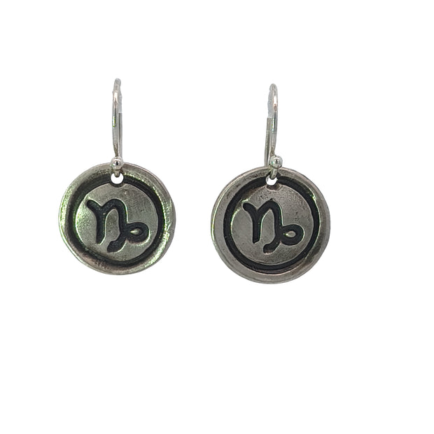 FS Zodiac Symbol Drop Earrings Capricorn (Made to order)