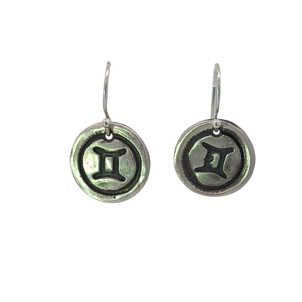 FS Zodiac Symbol Drop Earrings Gemini (Made to order)
