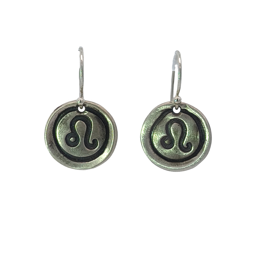 FS Zodiac Symbol Drop Earrings Leo (Made to order)