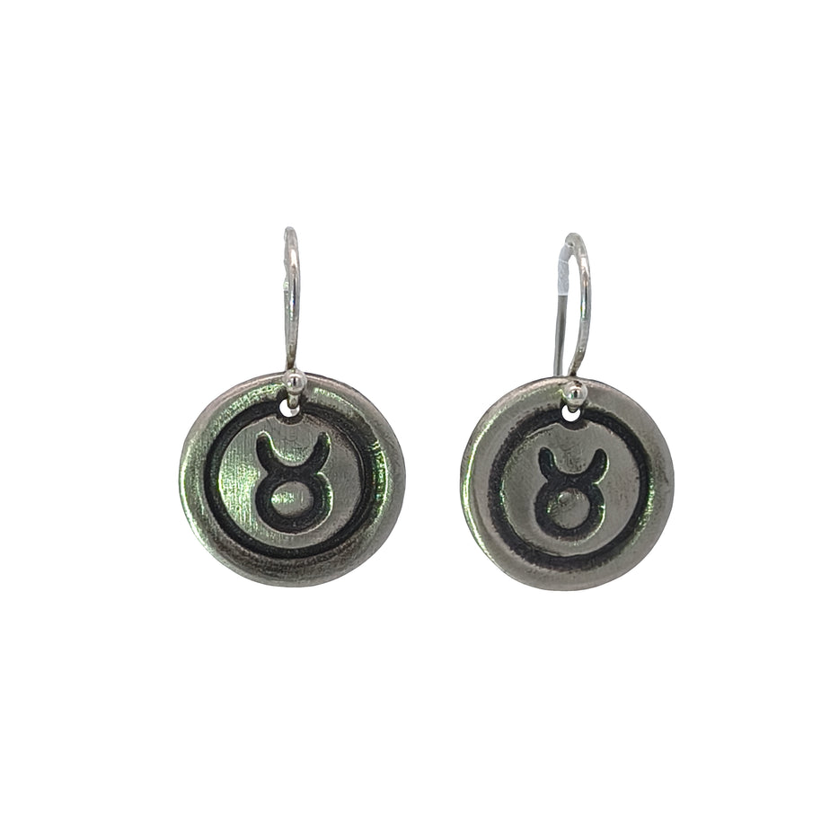 FS Zodiac Symbol Drop Earrings Taurus (Made to order)