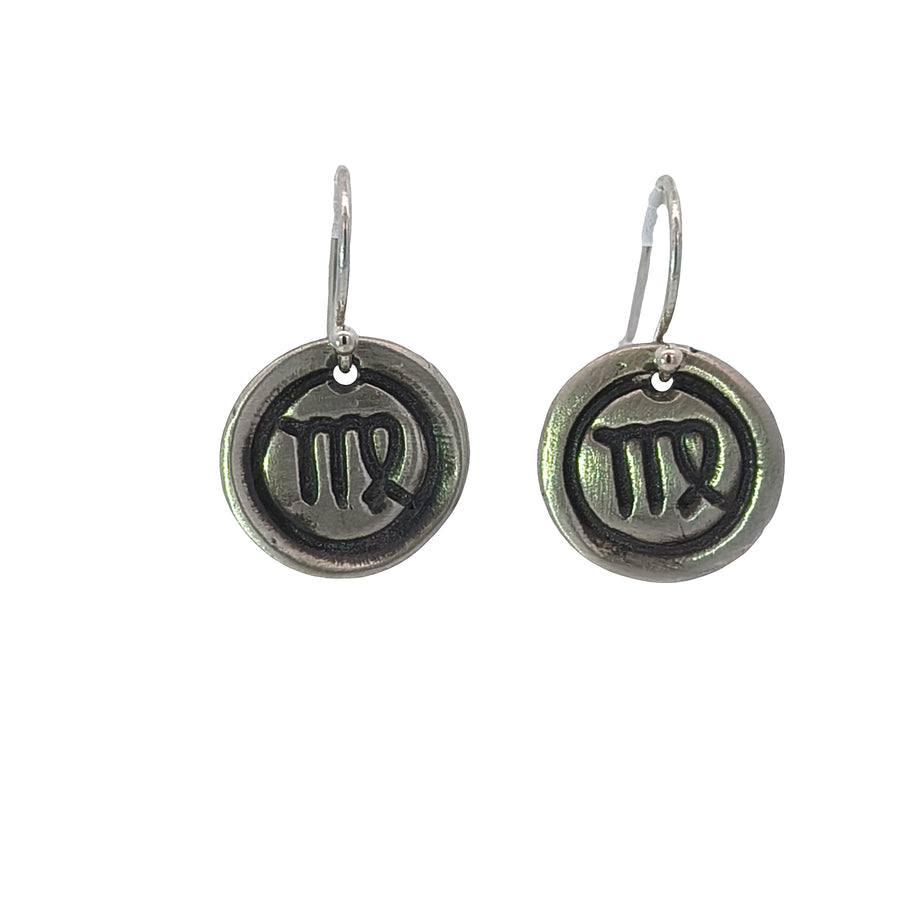 FS Zodiac Symbol Drop Earrings Virgo (Made to order)