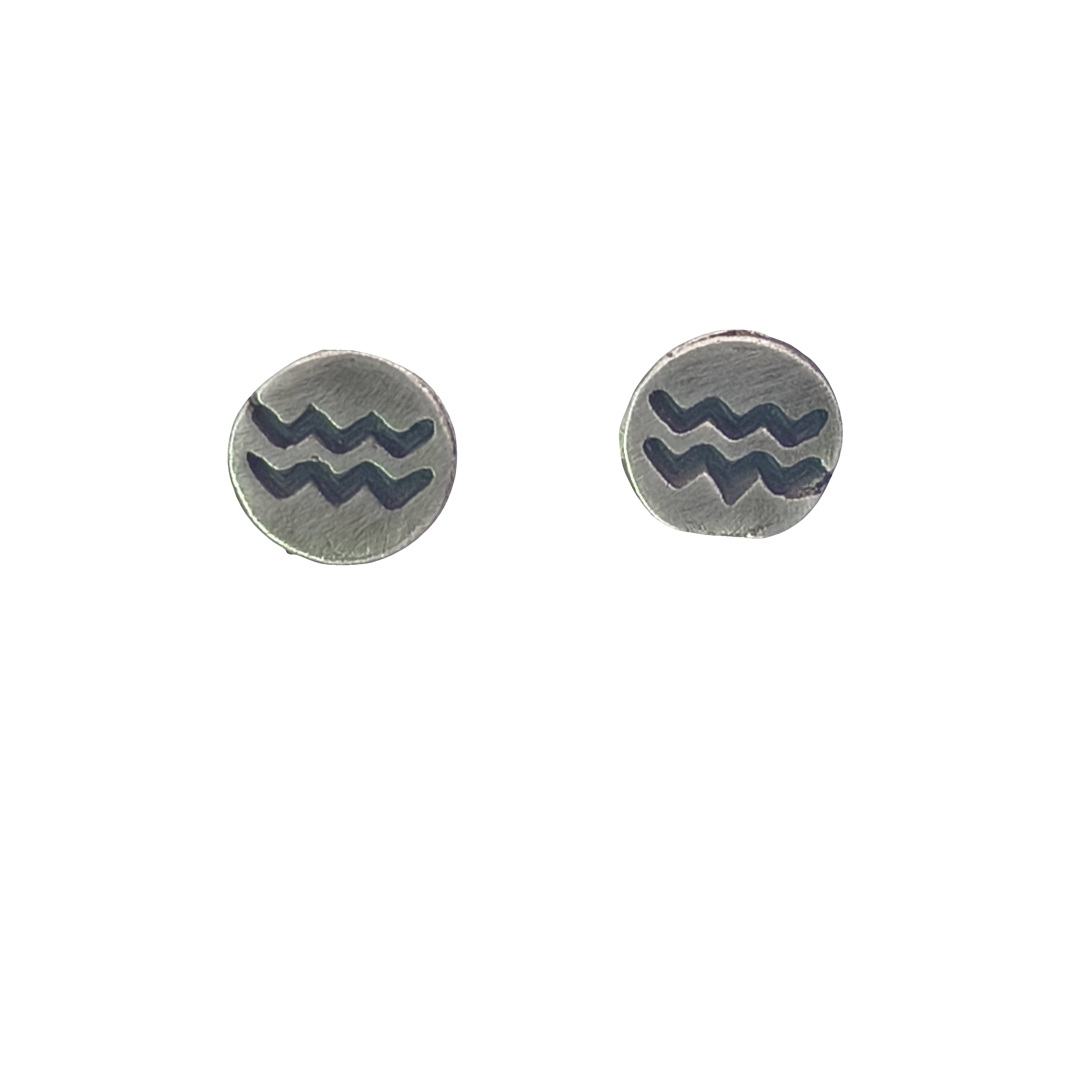 FS Zodiac Symbol Post Earrings Aquarius (Made to order)
