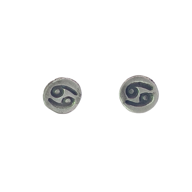 FS Zodiac Symbol Post Earrings Cancer (Made to order)