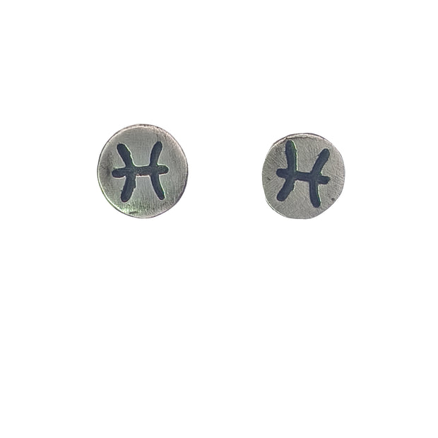 FS Zodiac Symbol Post Earrings Pisces (Made to order)