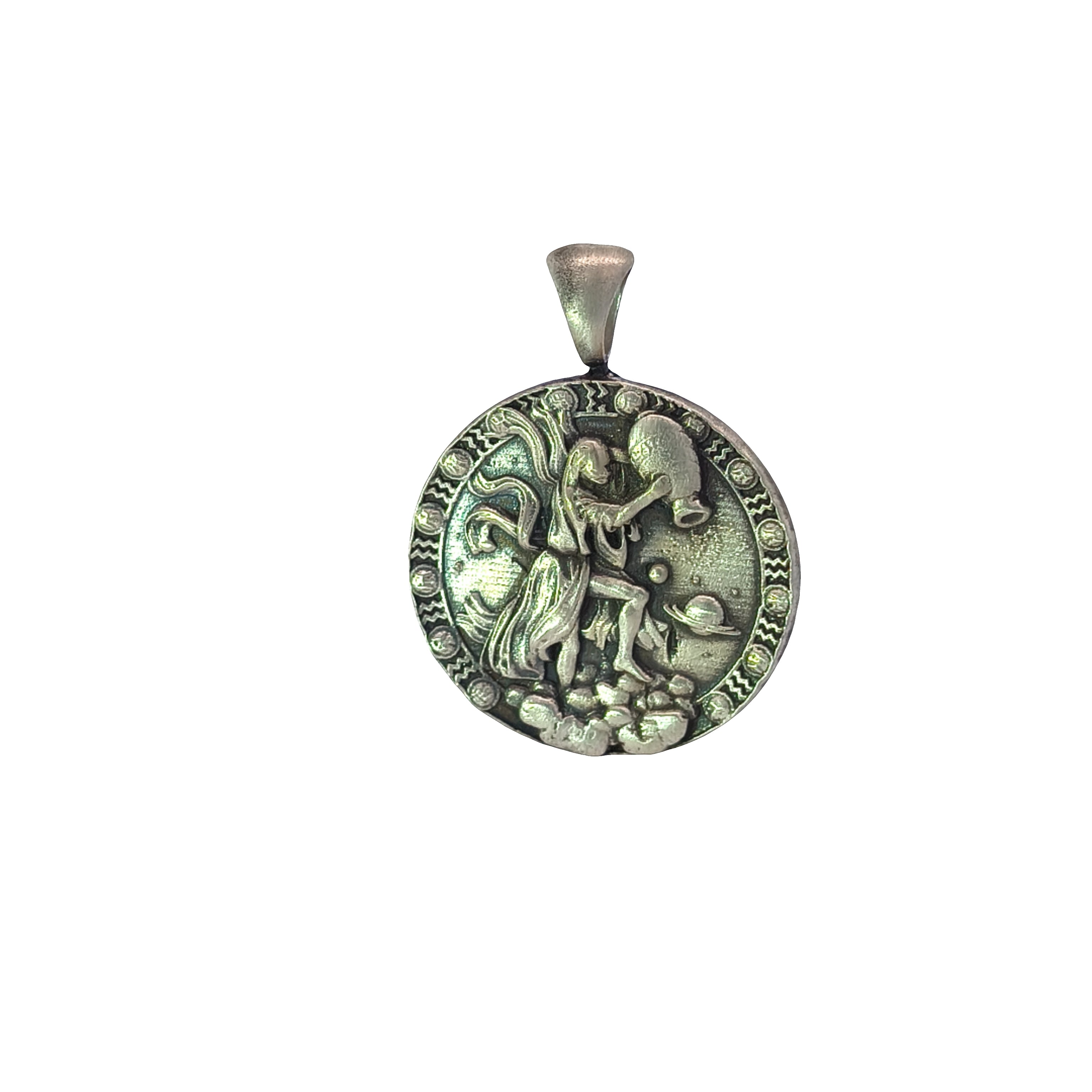 FS Zodiac Sign Aquarius 1-Sided Large Pendant (Made to order)