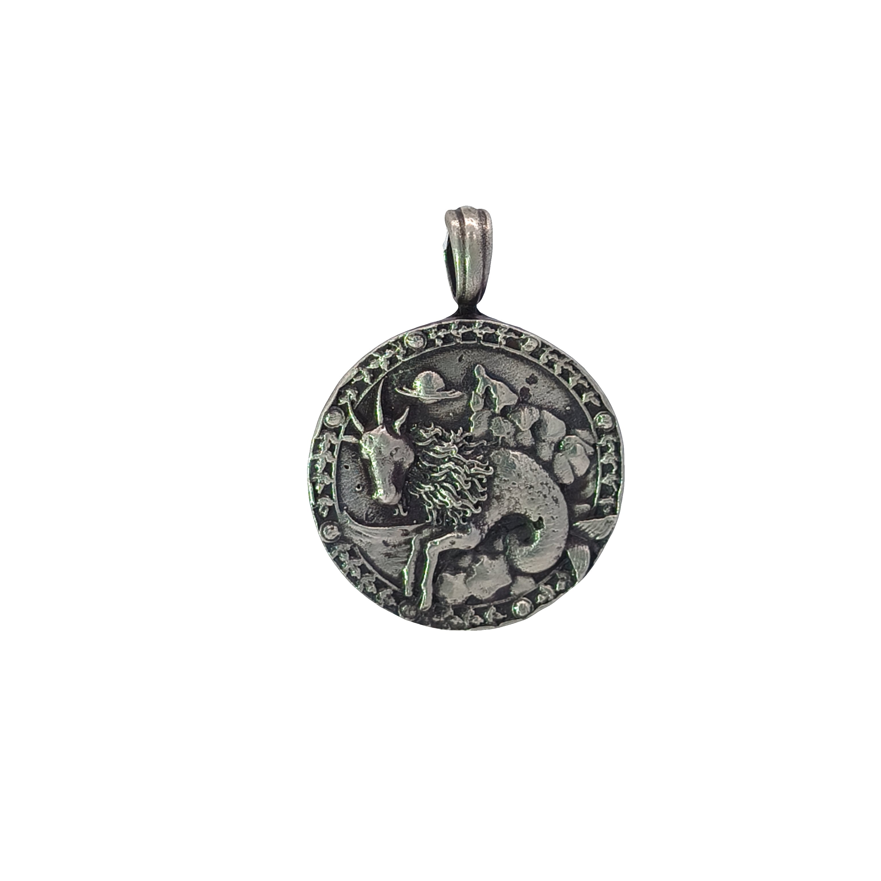 FS Zodiac Sign Capricorn 1-Sided Large Pendant (Made to order)