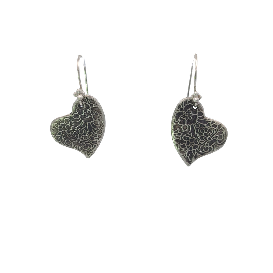FS Flower Garden Love Heart Earrings