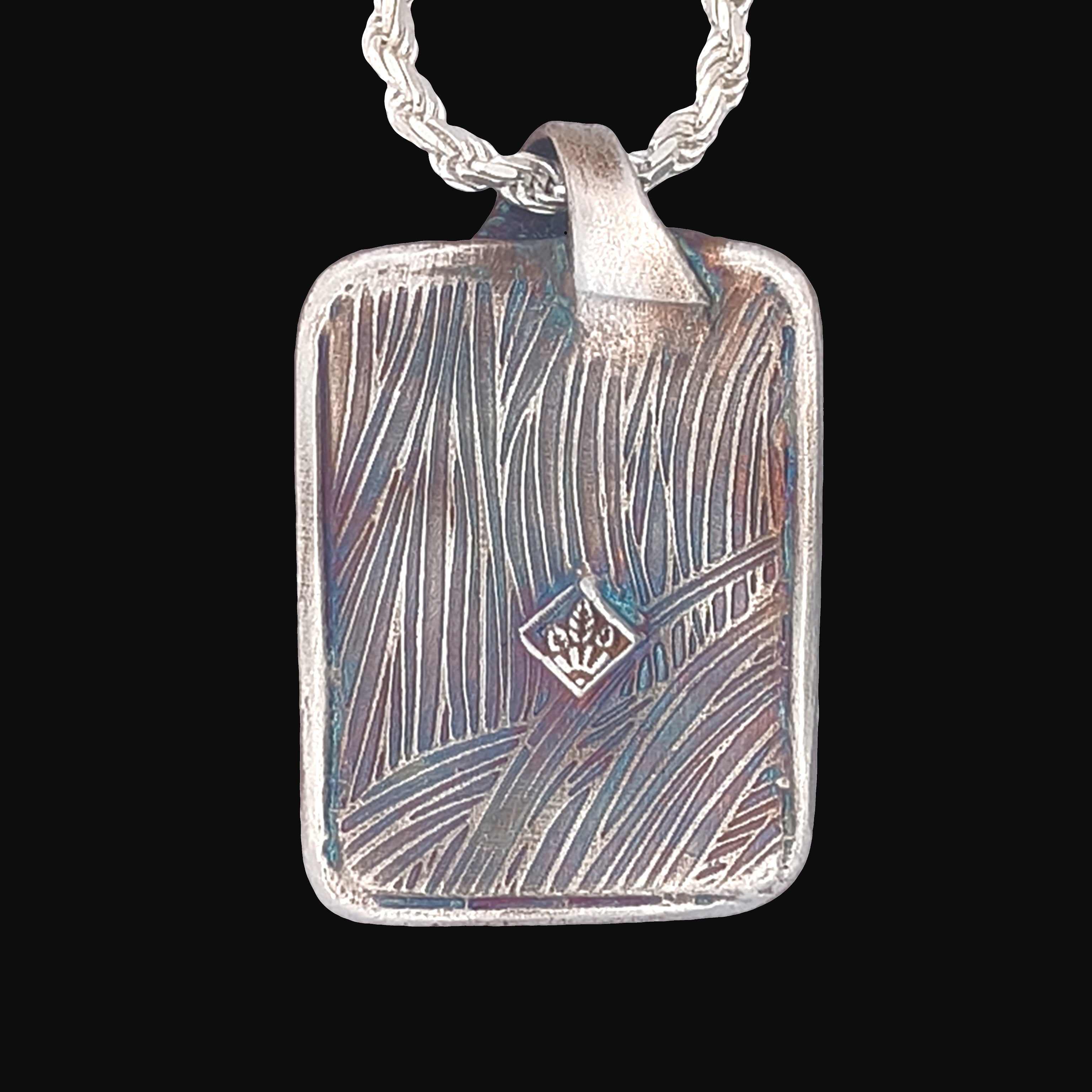 FS Tree of Living - Winter Pendant - with Gold Moon and Sterling chain