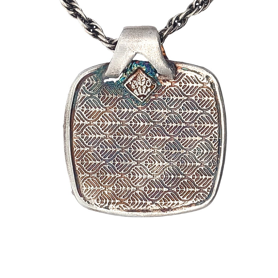 FS Tree of Living - Spring Pendant - with Gold Moon and Sterling chain