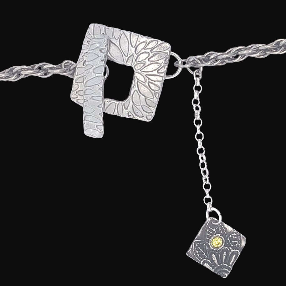FS Tree of Living - Spring Pendant - with Gold Moon and Sterling chain