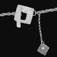 FS Tree of Living - Spring Pendant - with Gold Moon and Sterling chain
