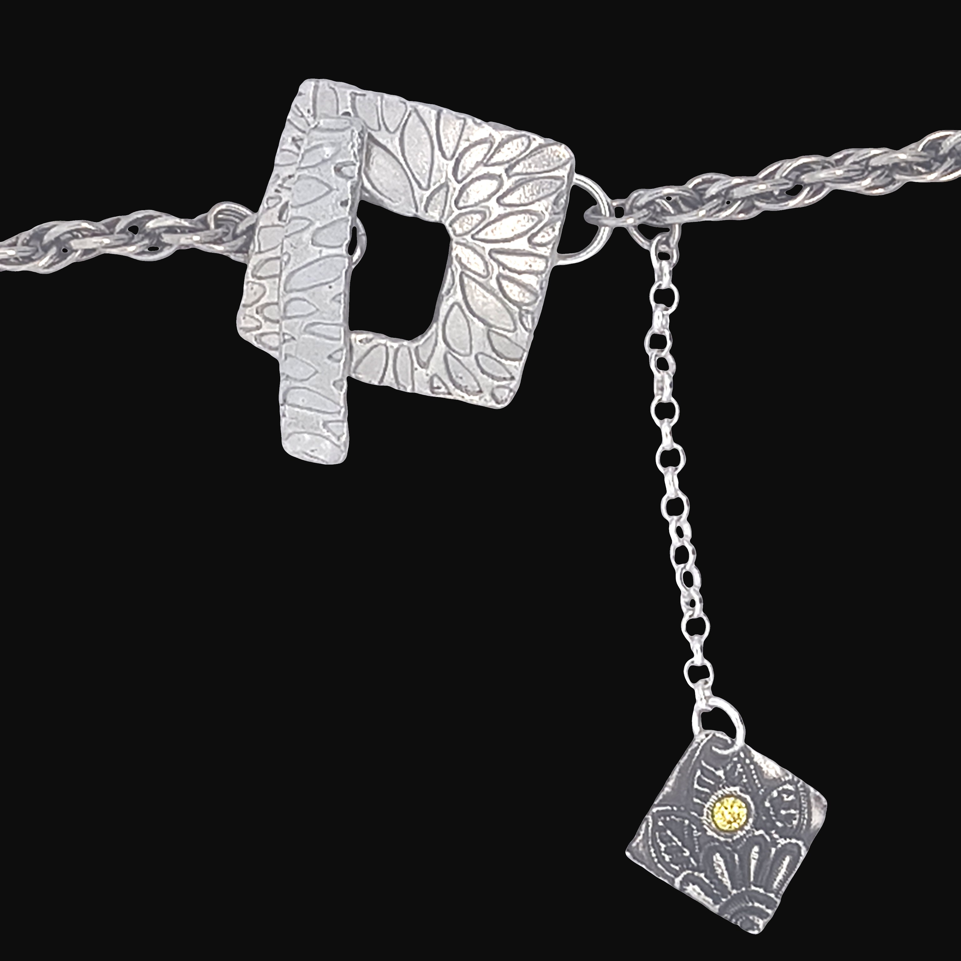 FS Tree of Living - Spring Pendant - with Gold Moon and Sterling chain