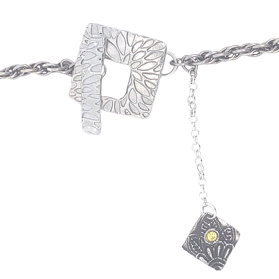 FS Tree of Living - Spring Pendant - with Gold Moon and Sterling chain