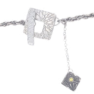 FS Tree of Living - Spring Pendant - with Gold Moon and Sterling chain