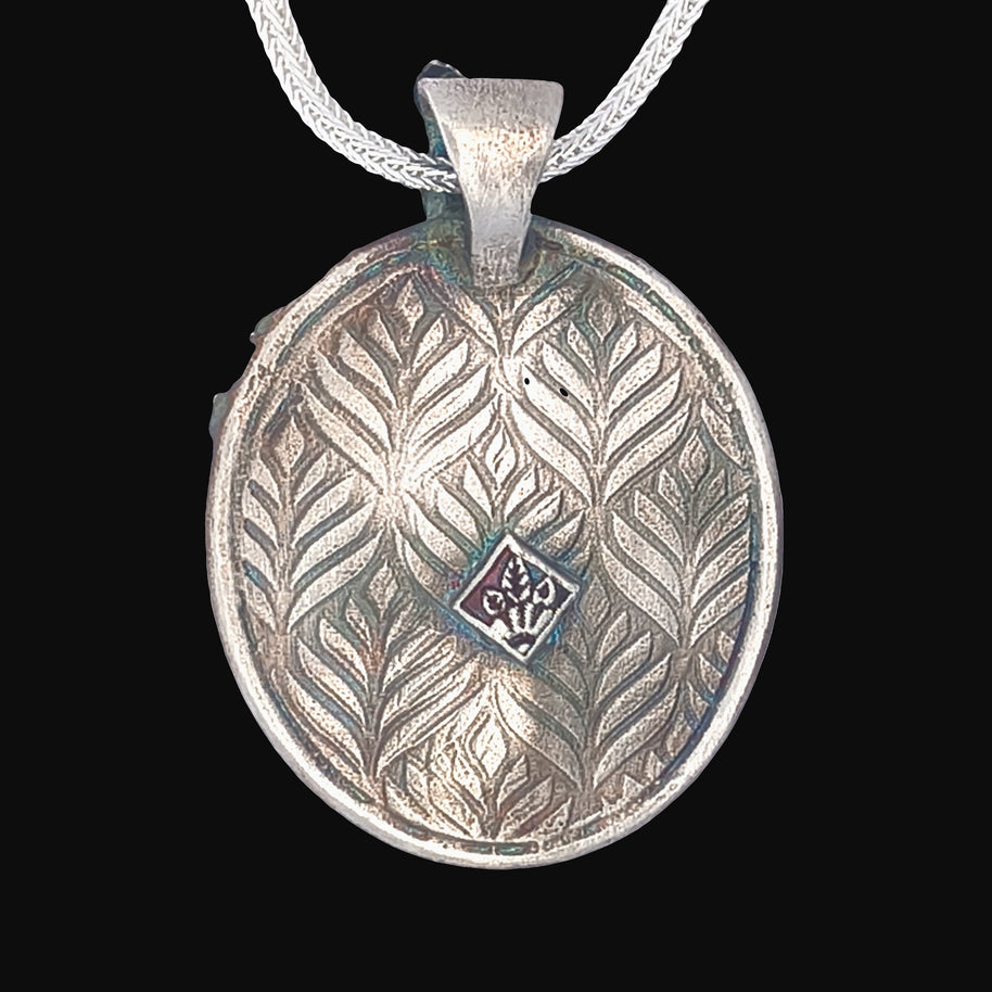 FS Tree of Living - Summer Pendant - with Gold Moon and Sterling chain