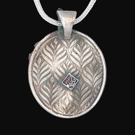 FS Tree of Living - Summer Pendant - with Gold Moon and Sterling chain