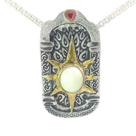 FS Step Into The Temple of You - with Gold and Rose Gold Accents and Sterling chain
